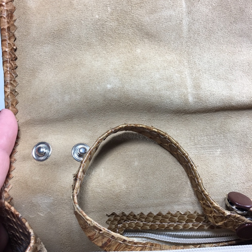 Vintage Womens Cobra Snake Skin Clutch Purse - Picture 3 of 8